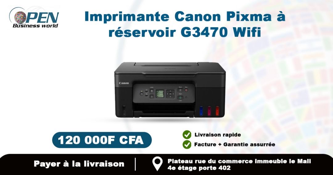 Imprimantes canon à réservoir 3430 couleurs