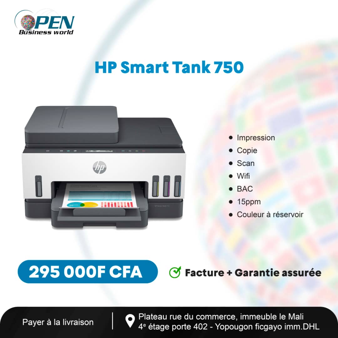 HP Smart Tank 750 à Réservoir